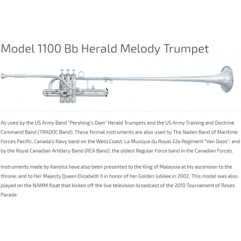 KÈN INSTRUMENTS - ZIGMANT KANSTUL HERALDS-Model 1100 Bb Herald Melody Trumpet